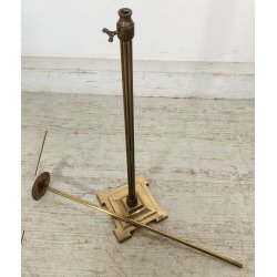 ANTICO PORTA CAPPELLO DA TERRA epoca 900 OTTONE LEGNO Estensibile CAPPELLIERA