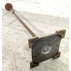 ANTICO PORTA CAPPELLO DA TERRA epoca 900 OTTONE LEGNO Estensibile CAPPELLIERA