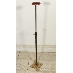 ANTICO PORTA CAPPELLO DA TERRA epoca 900 CAPPELLIERA Estensibile OTTONE LEGNO