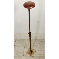 ANTICO PORTA CAPPELLO DA TERRA epoca 900 CAPPELLIERA Estensibile OTTONE LEGNO