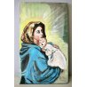 DIPINTO OLIO TELA G. Pane 1992 MADONNA CON BAMBINO GESU' MATERNITA' RELIGIOSO 