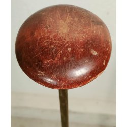 ANTICO PORTA CAPPELLO DA TERRA epoca 900 CAPPELLIERA Estensibile OTTONE LEGNO