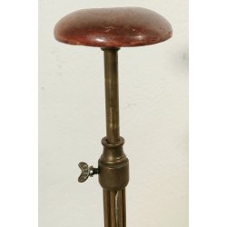 ANTICO PORTA CAPPELLO DA TERRA epoca 900 CAPPELLIERA Estensibile OTTONE LEGNO