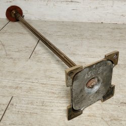 ANTICO PORTA CAPPELLO DA TERRA epoca 900 CAPPELLIERA Estensibile OTTONE LEGNO