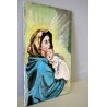 DIPINTO OLIO TELA G. Pane 1992 MADONNA CON BAMBINO GESU' MATERNITA' RELIGIOSO 