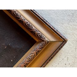 DIPINTO OLIO TELA PAESAGGIO FLUVIALE PONTE ad ARCO PIETRA FIUME BOSCO FINE '800