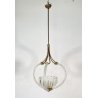 LAMPADARIO SOSPENSIONE 1940 OTTONE VETRO MURANO BAROVIER&TOSO VINTAGE LAMP GLASS