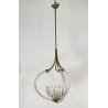 LAMPADARIO SOSPENSIONE 1940 OTTONE VETRO MURANO BAROVIER&TOSO VINTAGE LAMP GLASS
