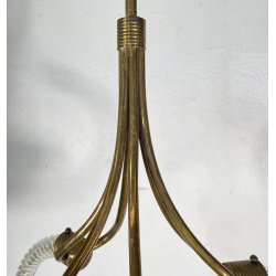 LAMPADARIO SOSPENSIONE 1940 OTTONE VETRO MURANO BAROVIER&TOSO VINTAGE LAMP GLASS