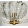 LAMPADARIO SOSPENSIONE 1940 OTTONE VETRO MURANO BAROVIER&TOSO VINTAGE LAMP GLASS