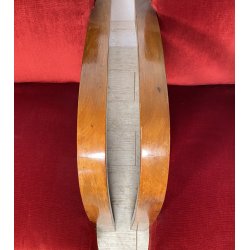 COPPIA POLTRONA Art Decò 1940 ARMCHAIR LEGNO DIVANO ITALY STOFFA ROSSA VINTAGE