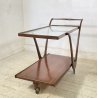CARRELLO BAR LEGNO VETRO DESIGN ATTR. CESARE LACCA ANNI 70 ITALY BAR TROLLEY