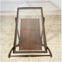 CARRELLO BAR LEGNO VETRO DESIGN ATTR. CESARE LACCA ANNI 70 ITALY BAR TROLLEY