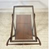 CARRELLO BAR LEGNO VETRO DESIGN ATTR. CESARE LACCA ANNI 70 ITALY BAR TROLLEY