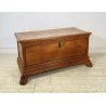 ANTICA PICCOLA CASSAPANCA LEGNO NOCE PANCA BAULE EPOCA 1800 RUSTICA PIEMONTESE