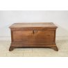 ANTICA PICCOLA CASSAPANCA LEGNO NOCE PANCA BAULE EPOCA 1800 RUSTICA PIEMONTESE