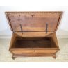 ANTICA PICCOLA CASSAPANCA LEGNO NOCE PANCA BAULE EPOCA 1800 RUSTICA PIEMONTESE