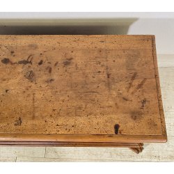 ANTICA PICCOLA CASSAPANCA LEGNO NOCE PANCA BAULE EPOCA 1800 RUSTICA PIEMONTESE