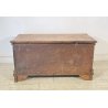 ANTICA PICCOLA CASSAPANCA LEGNO NOCE PANCA BAULE EPOCA 1800 RUSTICA PIEMONTESE