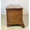 ANTICA PICCOLA CASSAPANCA LEGNO NOCE PANCA BAULE EPOCA 1800 RUSTICA PIEMONTESE