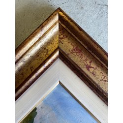 QUADRO DIPINTO OLIO Tistarà Dante PAESAGGIO LAGO D'ORTA VEDUTA Omegna 1930