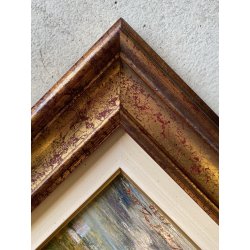 QUADRO DIPINTO OLIO Tistarà Dante PAESAGGIO LAGO D'ORTA VEDUTA Omegna 1930