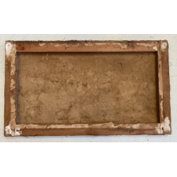 ANTICO DIPINTO OLIO A. Rosa PAESAGGIO ALPINO GHIACCIAI MONTAGNE DIVISIONISTA