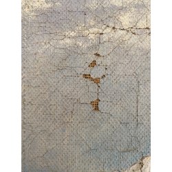 ANTICO DIPINTO OLIO A. Rosa PAESAGGIO ALPINO GHIACCIAI MONTAGNE DIVISIONISTA