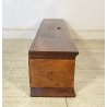 ANTICO ELEMOSINIERE LEGNO NOCE PANCA BAULE EPOCA 1800 RUSTICO PIEMONTESE NOBILE