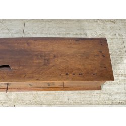 ANTICO ELEMOSINIERE LEGNO NOCE PANCA BAULE EPOCA 1800 RUSTICO PIEMONTESE NOBILE