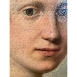 ANTICO DIPINTO OLIO TELA RITRATTO FEMMINILE ELEGANTE GIOVANE NOBILDONNA '800