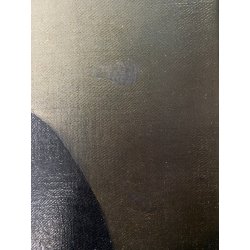 ANTICO DIPINTO OLIO TELA RITRATTO FEMMINILE ELEGANTE GIOVANE NOBILDONNA '800