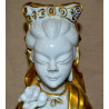 GRANDE COPPIA STATUE CINESI BUDDISTE DIO SHOULAO QUAN YIN porcellana SCULTURA 