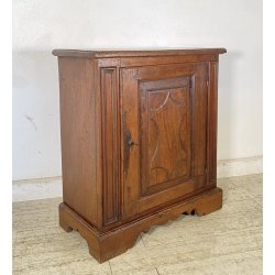 ANTICA CREDENZA RUSTICA 1800 LEGNO NOCE INTAGLIATO MADIA DISPENSA FORMELLA
