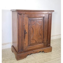 ANTICA CREDENZA RUSTICA 1800 LEGNO NOCE INTAGLIATO MADIA DISPENSA FORMELLA