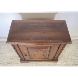 ANTICA CREDENZA RUSTICA 1800 LEGNO NOCE INTAGLIATO MADIA DISPENSA FORMELLA