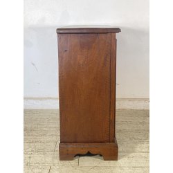ANTICA CREDENZA RUSTICA 1800 LEGNO NOCE INTAGLIATO MADIA DISPENSA FORMELLA