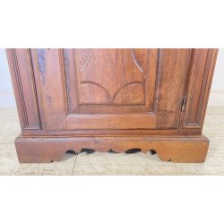 ANTICA CREDENZA RUSTICA 1800 LEGNO NOCE INTAGLIATO MADIA DISPENSA FORMELLA