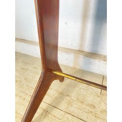 CONSOLLE TAVOLINO LEGNO VETRO DESIGN ATTR. CESARE LACCA ANNI 50 ITALY BAR SERVO