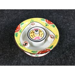 ANTICO CALAMAIO LIMOGES BAUMY & SAVOYAUD PORCELLANA DIPINTA FRANCIA EPOCA 1930