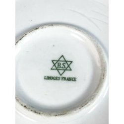 ANTICO CALAMAIO LIMOGES BAUMY & SAVOYAUD PORCELLANA DIPINTA FRANCIA EPOCA 1930