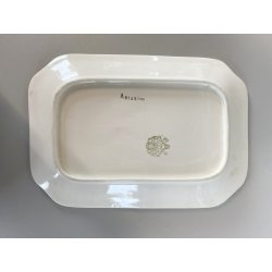 VASSOIO CERAMICA SCR Revelli LAVENO DECORO SMALTO POLICROMO FORME ORGANICHE MCM