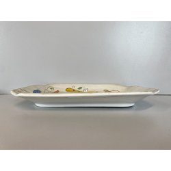 VASSOIO CERAMICA SCR Revelli LAVENO DECORO SMALTO POLICROMO FORME ORGANICHE MCM