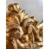 COPPIA ANTICO SPECCHIO CORNICE LEGNO CARTAGLORIA SCOLPITO DORATO FOGLIA ORO '800