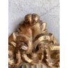 COPPIA ANTICO SPECCHIO CORNICE LEGNO CARTAGLORIA SCOLPITO DORATO FOGLIA ORO '800