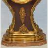 ANTICO TRITTICO Orologio Parigina 2 CANDELABRO epoca 1900 Bronzo Oro MARMO Old