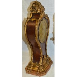 ANTICO TRITTICO Orologio Parigina 2 CANDELABRO epoca 1900 Bronzo Oro MARMO Old