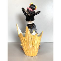 VASO SCULTURA CERAMICA G. Girardi 410 Bis. FIGURA BALLERINA '50