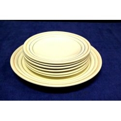 ANTICO SERVIZIO PIATTI CERAMICA Laveno 7 pz set. Frutta OLD POTTERY DISH 1920/30