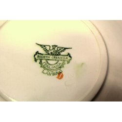 ANTICO SERVIZIO PIATTI CERAMICA Laveno 7 pz set. Frutta OLD POTTERY DISH 1920/30